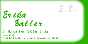 erika baller business card